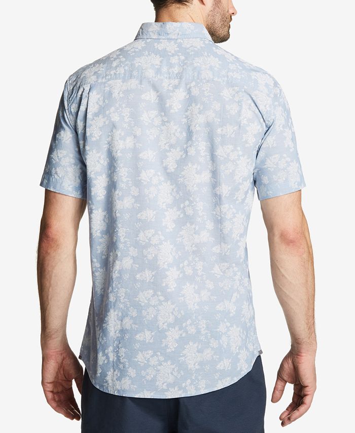 Weatherproof Vintage Men's Leaf-Print Cotton Chambray Shirt - Macy's