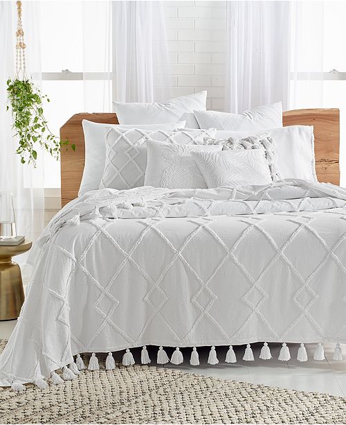 Lucky Brand Diamond Tuft Queen Bed Cover Created For Macy S