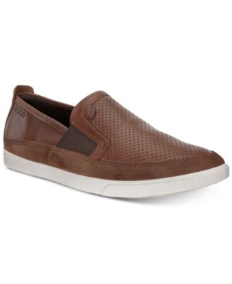 ecco men's collin perforated slip on fashion sneaker
