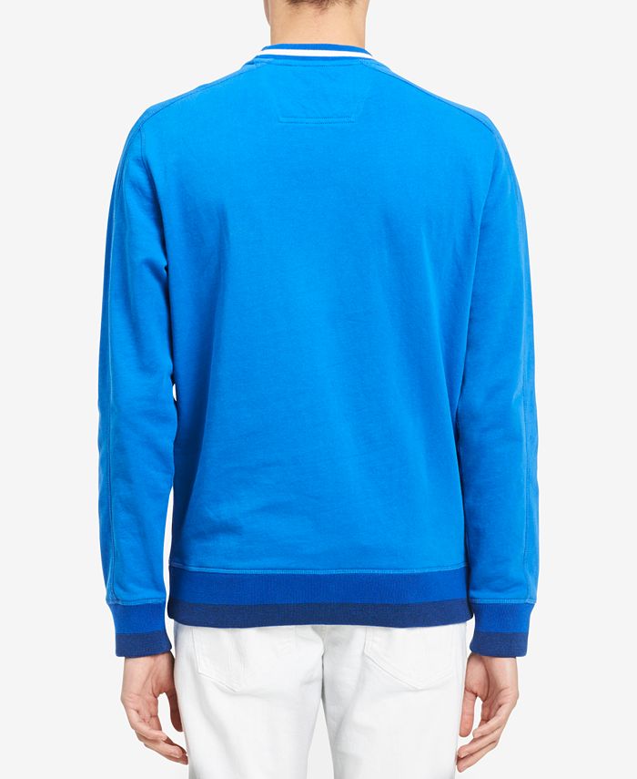 Calvin Klein Jeans Men's Striped-Trim Sweatshirt - Macy's