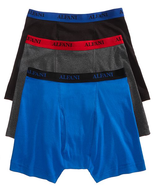 Alfani Men's Big & Tall Cotton Boxer Briefs 3Pack, Created for Macy's