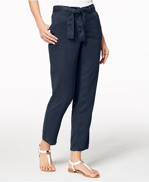 Style & Co TieBelt Pants, Created for Macy's Pants Women Macy's
