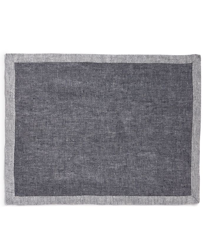 Hotel Collection Herringbone Navy Placemat, Created for Macy's Macy's