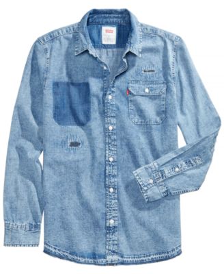 levi's tailored fit denim shirt