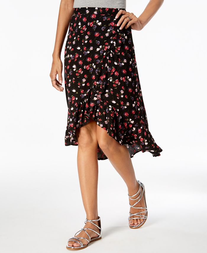 One Hart Juniors' Printed High-Low Skirt, Created for Macy's - Macy's