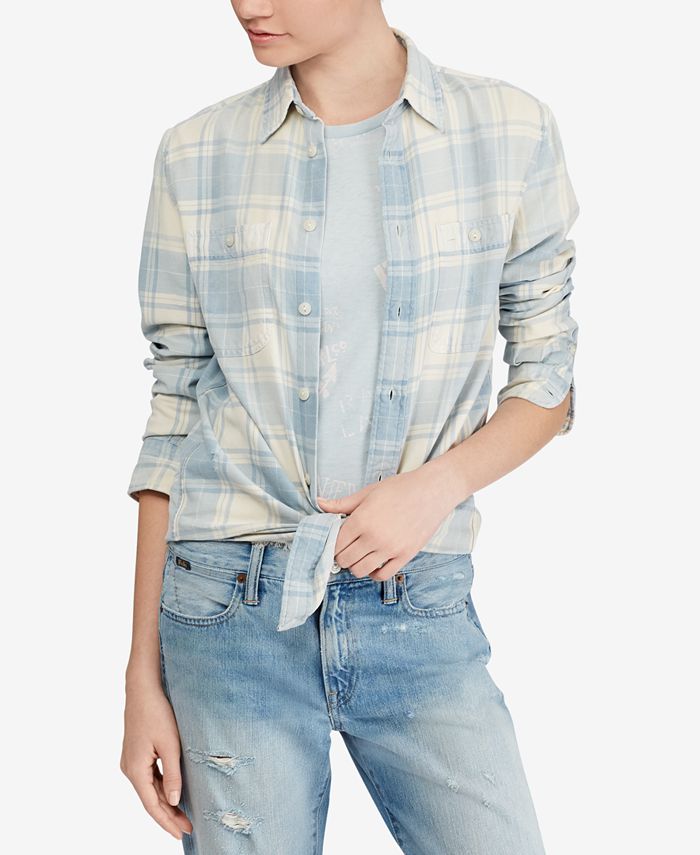 Polo Ralph Lauren Relaxed Fit Plaid Cotton Shirt Macy's