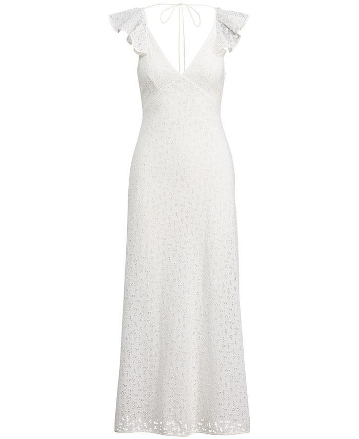 Polo Ralph Lauren Eyelet Open-Back Cotton Dress - Macy's