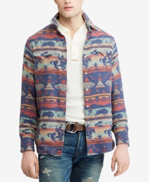 POLO RALPH LAUREN MEN'S CLASSIC FIT WESTERN SHIRT