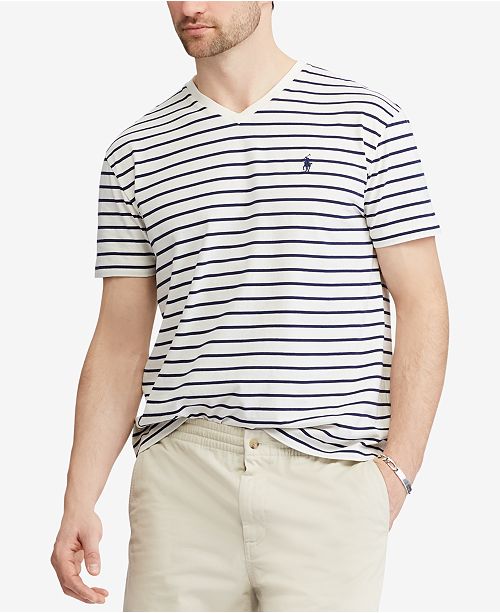 Polo Ralph Lauren Men S Classic Fit Striped V Neck T Shirt