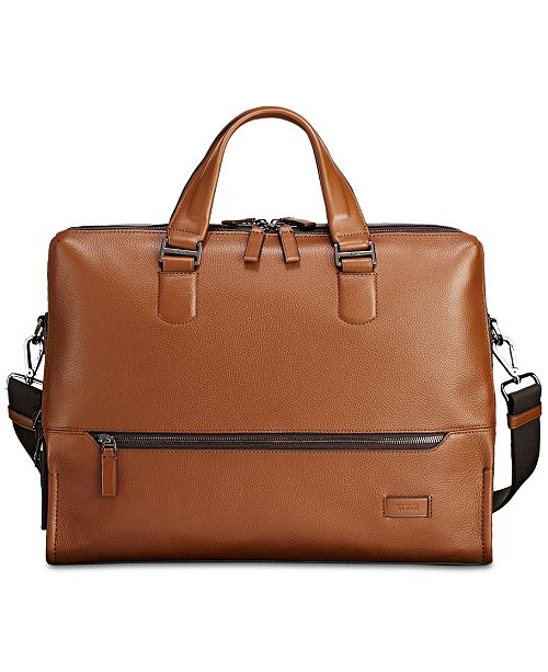 Tumi Men's Harrison Horton DoubleZip Leather Briefcase & Reviews