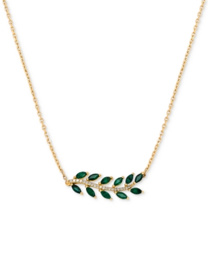 image of Emerald (3/4 ct. t.w.) & Diamond Accent 18