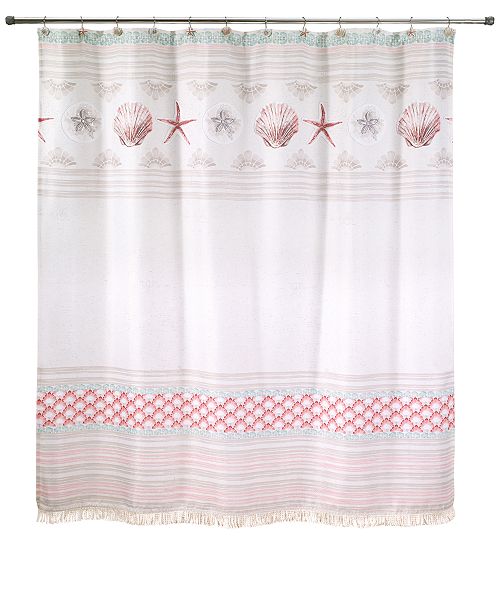 Avanti Coronado 72 X 72 Graphic Print Applique Shower Curtain