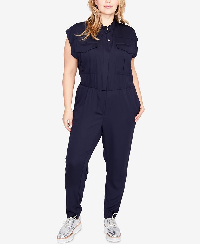 RACHEL Rachel Roy Trendy Plus Size Utility Jumpsuit Macy's
