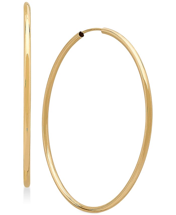 Macy's - Polished Continuous Hoop Earrings in 14k Gold