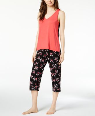 Alfani - Printed-Panel Pajama Set