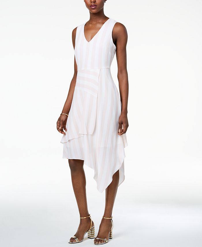 Vince Camuto Asymmetrical Fit & Flare Dress - Macy's
