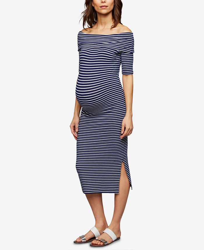 Isabella oliver one shoulder maternity dress clearance