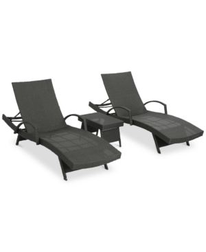 NOBLE HOUSE BRANDON OUTDOOR CHAISE LOUNGE & SIDE TABLE 3-PC. SET
