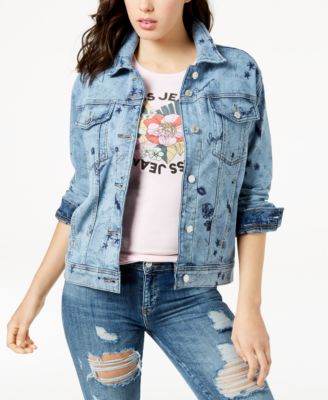 GUESS - Doodle Art Printed Denim Jacket