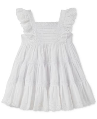 girls white eyelet dress