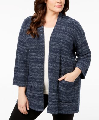 Eileen Fisher - Plus Size Open-Front Cardigan