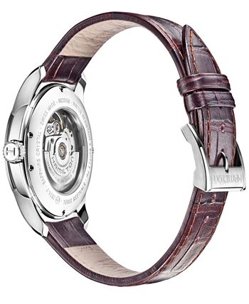 Hamilton - Men's Swiss Automatic Jazzmaster Open Heart Brown Calf Leather Strap Watch 40mm H32565555
