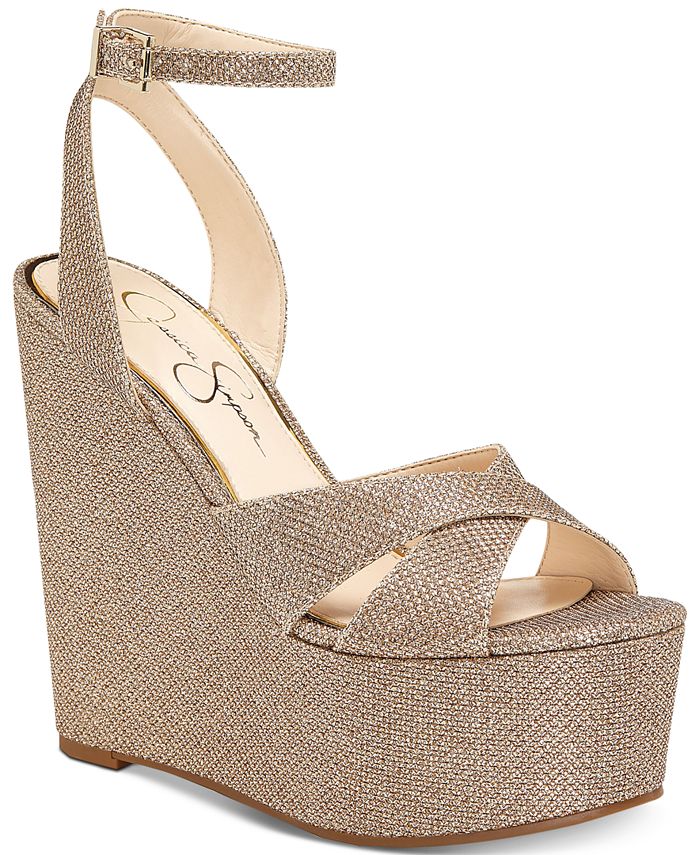 Jessica Simpson Prena Platform Wedge Evening Sandals - Macy's