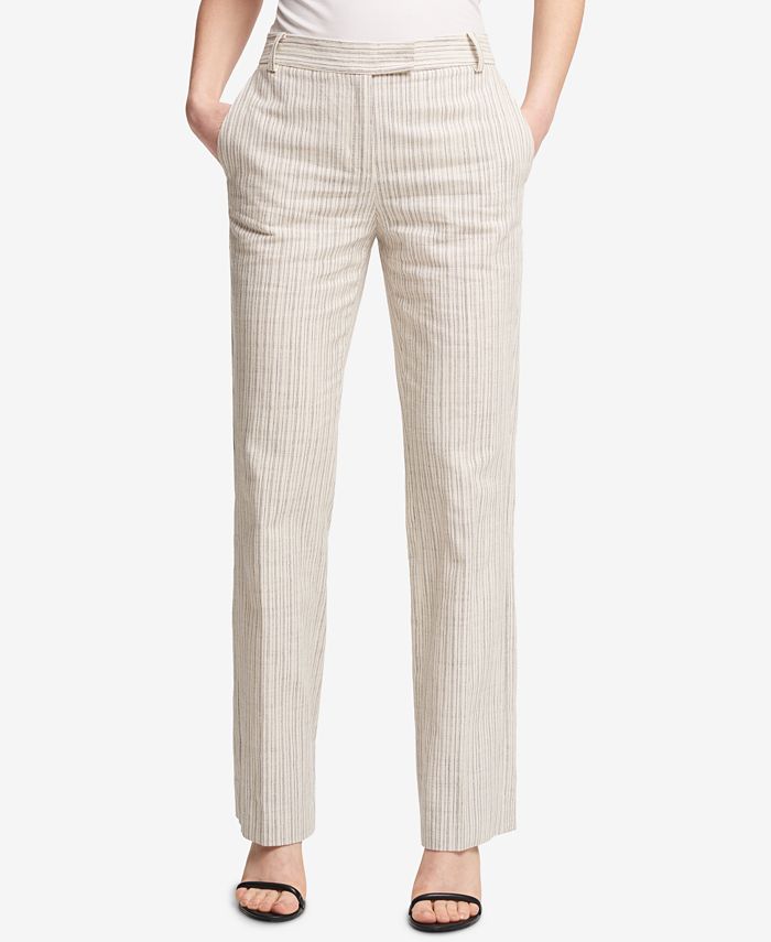 striped bootcut pants