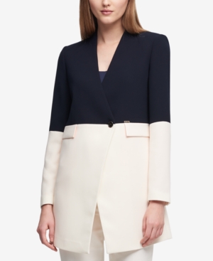 DKNY COLORBLOCKED TOPPER JACKET, CREATED FOR MACY'S