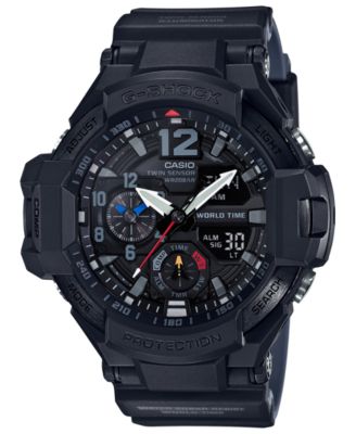 G-Shock - Men's Analog-Digital Gravitymaster Black Resin Strap Watch 52mm