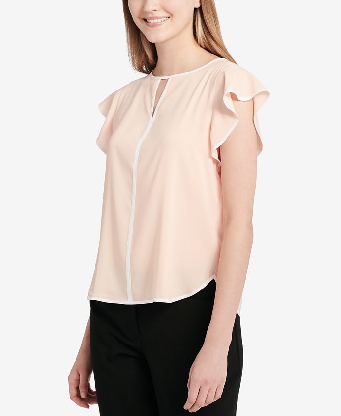 calvin klein flutter sleeve