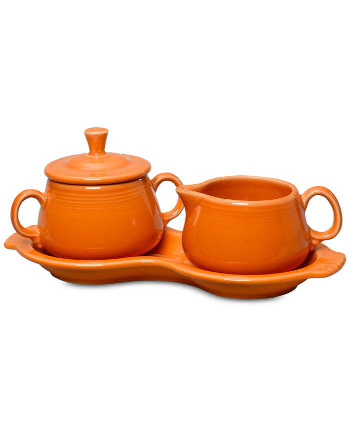 Fiesta Tangerine Sugar and Creamer Set Macy's