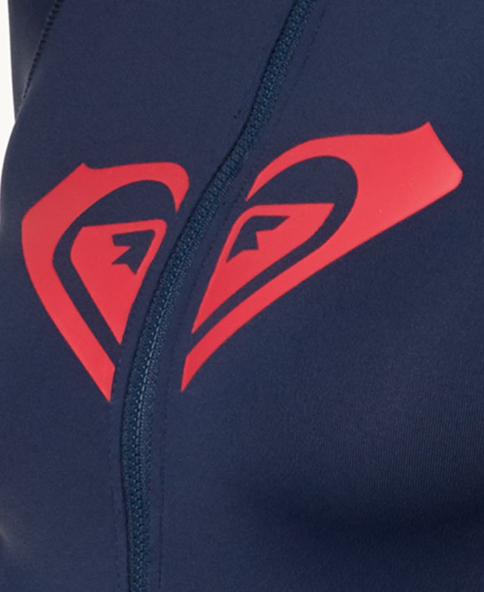 Roxy Essentials Zip Hooded Rash Guard Macy's