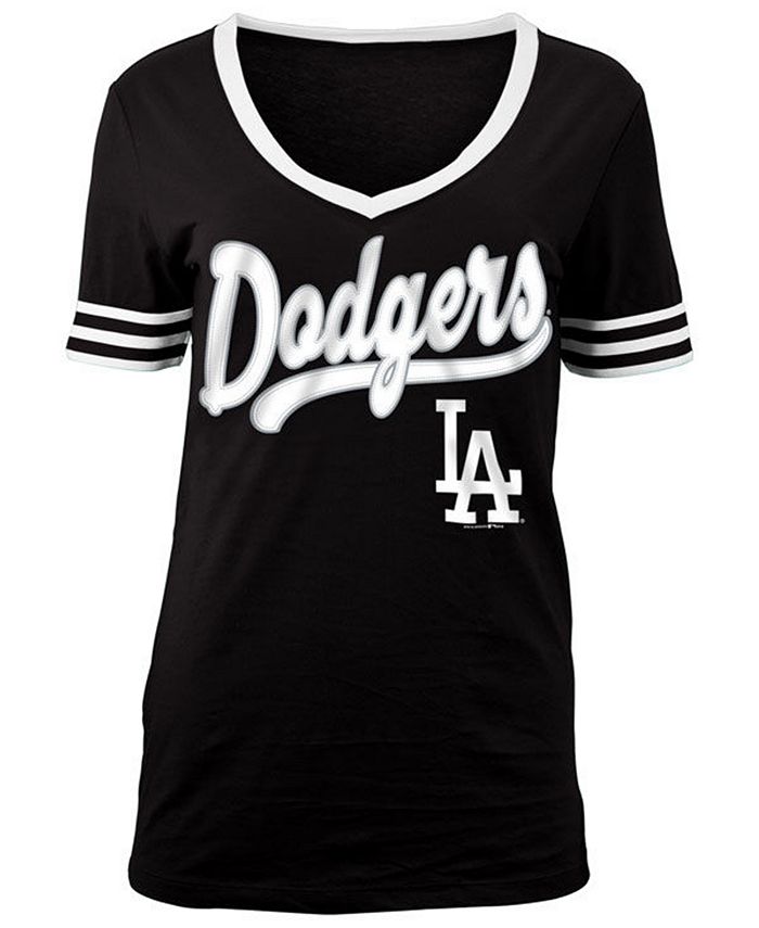 5th & Ocean Women's Los Angeles Dodgers Retro V-Neck T-Shirt - Macy's