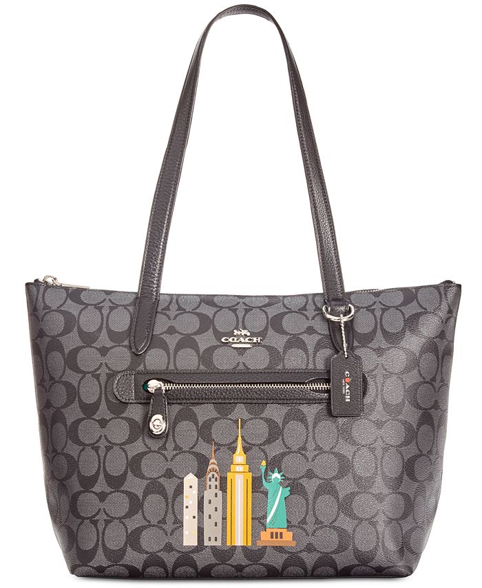 COACH NY Stories Skyline Signature Taylor Tote, Created for Macy's &  Reviews - Handbags & Accessories - Macy's