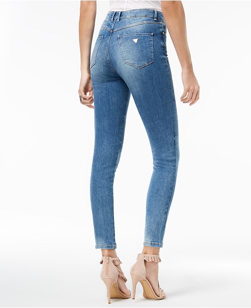 GUESS 1981 High-Rise Ankle Skinny Jeans & Reviews - Jeans - Juniors ...