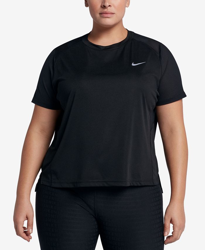 Nike Plus Size Miler Running Top - Macy's