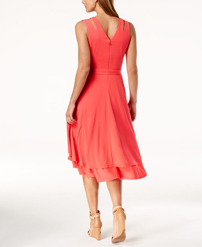 Vince Camuto Layered High-Low Dress - Macy's