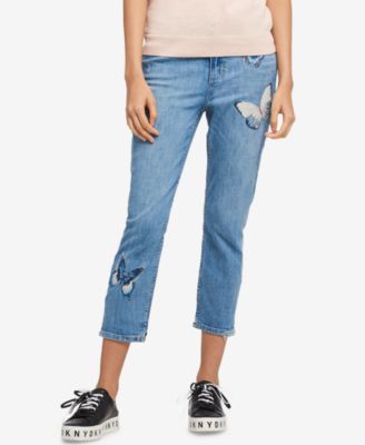 DKNY - Embroidered Skinny Jeans