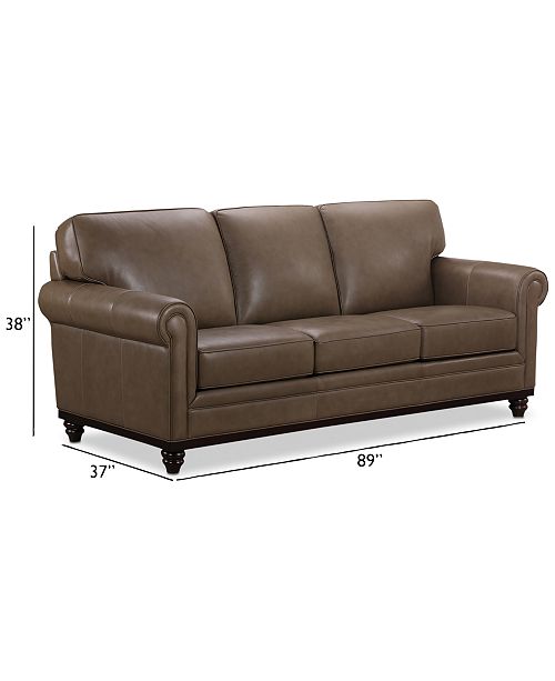 Bradyn 89 Leather Sofa Created For Macy S