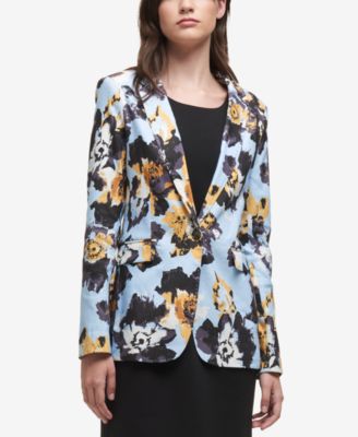 DKNY - Printed One-Button Blazer