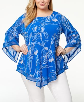 macy's alfani plus size tops