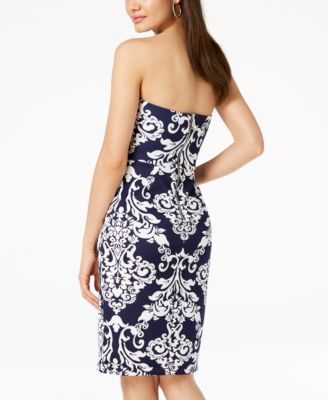 B Darlin Juniors' Printed Strapless Bodycon Dress - Macy's