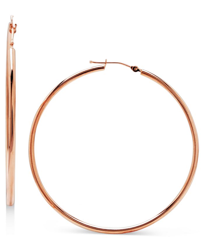 Macy s rose gold hoop discount earrings
