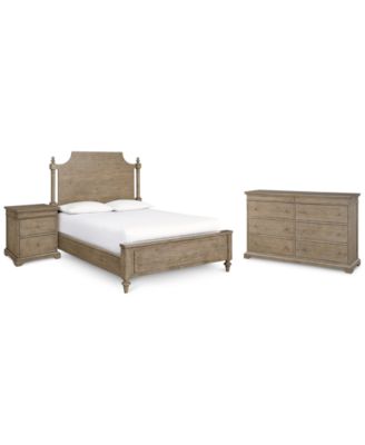 Furniture - Martha Stewart Collection Bergen Bedroom , 3-Pc. Set (King Bed, Dresser & Nightstand)