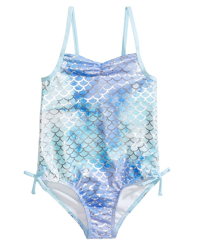 Penelope Mack 1-Pc. Mermaid-Print Swimsuit, Little Girls & Reviews ...