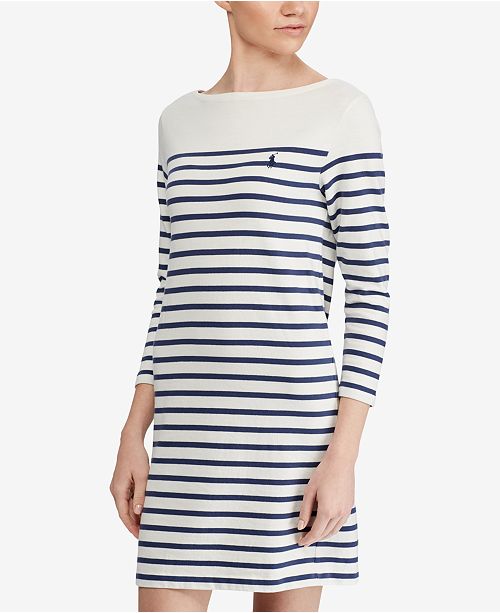 Polo Ralph Lauren Striped Cotton Jersey Dress & Reviews - Dresses ...