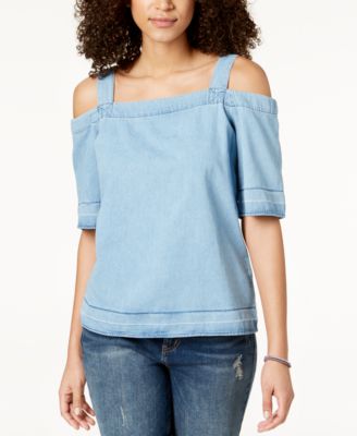 calvin klein cold shoulder tops