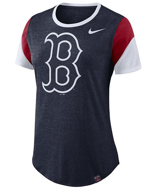 Nike Women's Boston Red Sox Tri-Blend Crew T-Shirt & Reviews - Sports ...