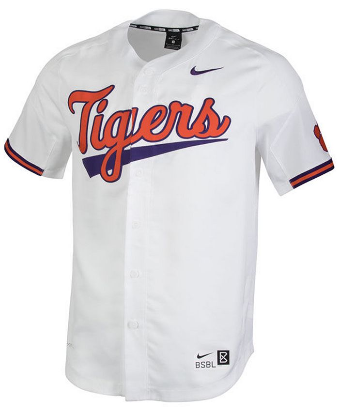 Nike Men's Clemson Tigers Replica Baseball Jersey - Macy's